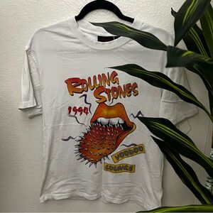 The Rolling Stones White Tee with Bold Graphic